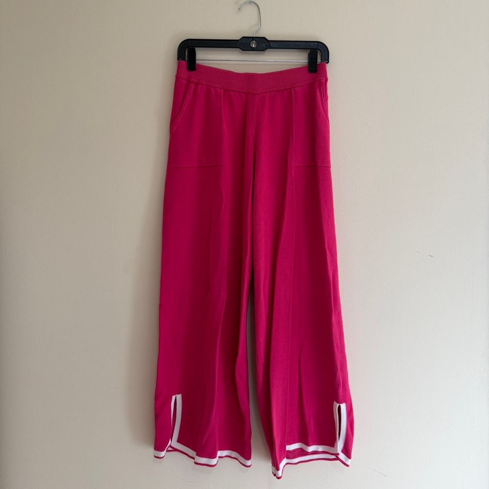 Pink wide leg pants